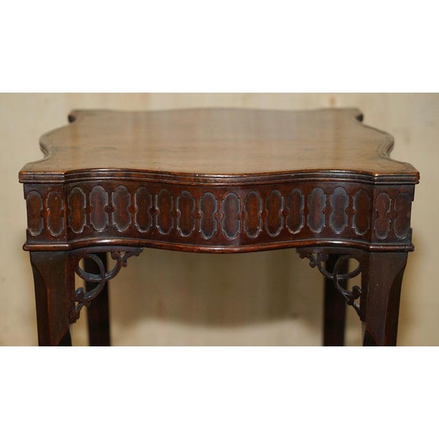 Late 19th Century Chippendale Kettle Stand Side Table from Howard & Sons Thomas, 1880s For Sale - Image 5 of 18