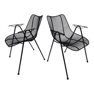 1960s Attributed to Russell Woodard Sculptura Petite Arm Chairs - A Pair For Sale