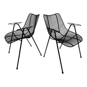 Woodard Sculptura Petite Arm Chairs - A Pair