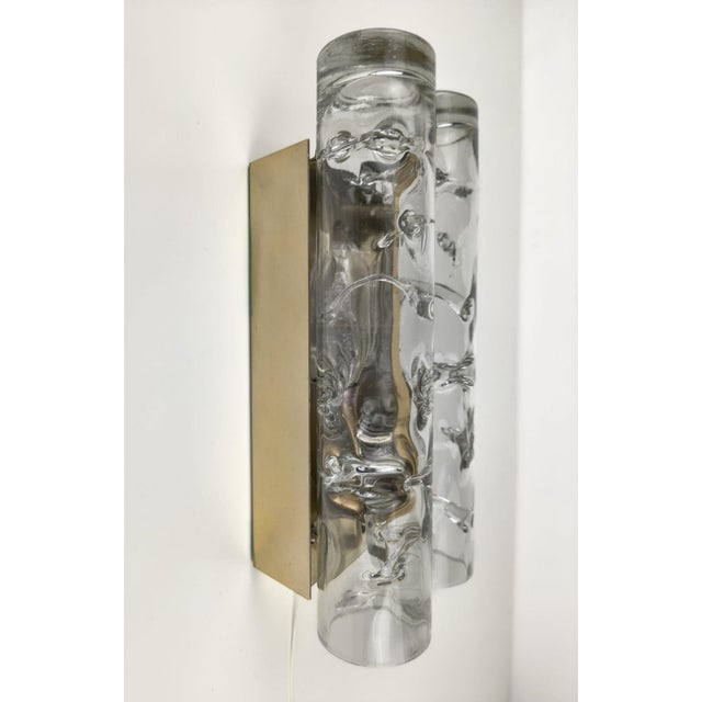 Ice Glass Wall Lights from Doria Leuchten, Germany, 1970s, Set of 2 For Sale - Image 12 of 18