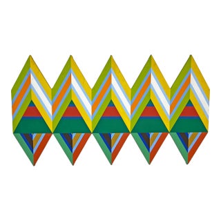 C. 1960s Op Art Shaped Canvas Painting For Sale