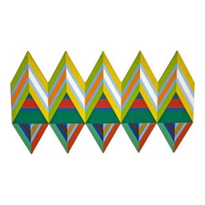 C. 1960s Op Art Shaped Canvas Painting