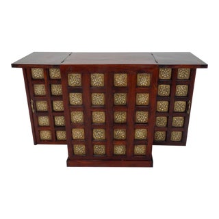 Indian/Rajasthani Brass Inlay Expandable Bar For Sale
