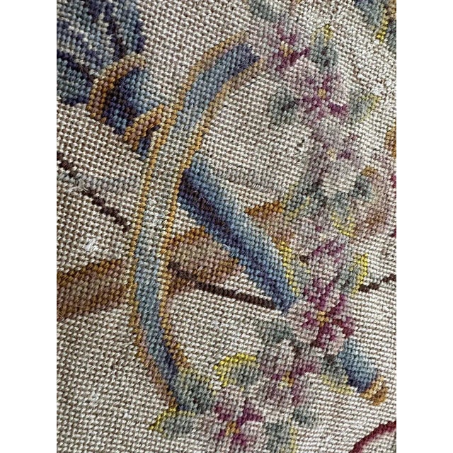 Textile French Needlepoint Chair Cover Tapestry from Bobyrugs, 1890s For Sale - Image 7 of 11