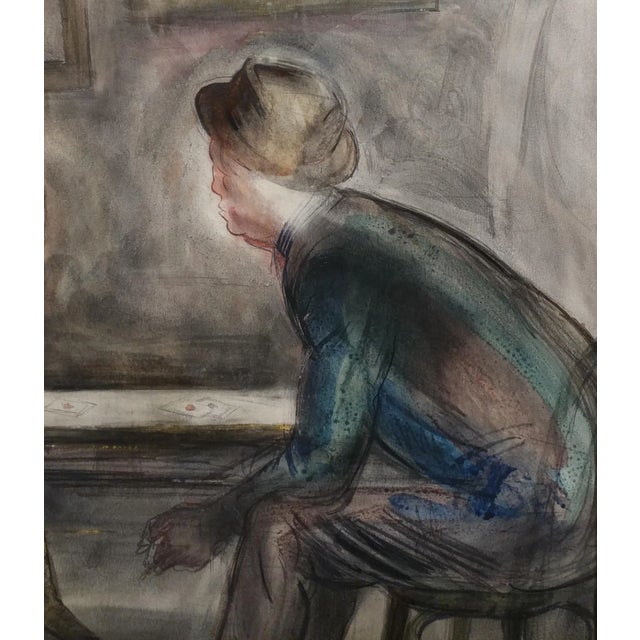 Carl Hugo Beetz "Before the Race" Original Painting, Regionalist, 1939 For Sale In Los Angeles - Image 6 of 10