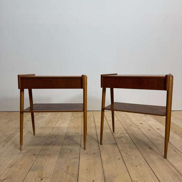 2000 - 2009 Teak Bedside Tables from AB Carlström, 1960, Set of 2 For Sale - Image 5 of 10