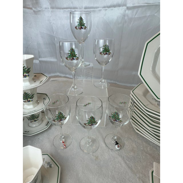 Vintage Nikko Christmastime 50-Piece Dinnerware & Stemware Set - Service for 12 For Sale - Image 13 of 14