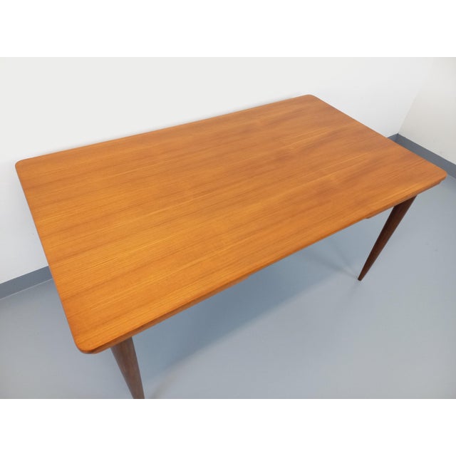 Wood Vintage Scandinavian Style Rectangular Dining Table in Teak with Extensions, 1960s For Sale - Image 7 of 18