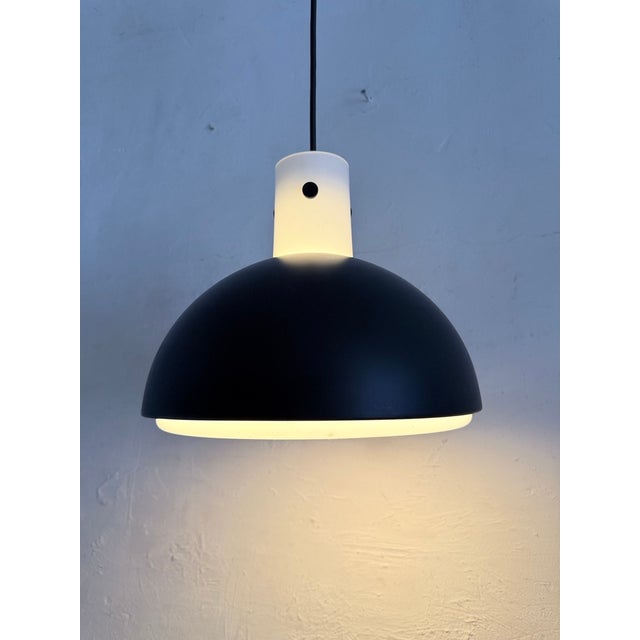 1980s Space Age Glass and Metal Pendant Lamp from Glashütte Limburg, 1970s For Sale - Image 5 of 13