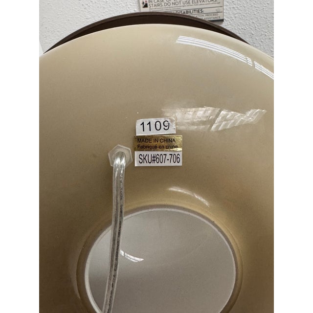 Crate & Barrel Mid Century Glass Table Lamps, Pair For Sale - Image 12 of 12