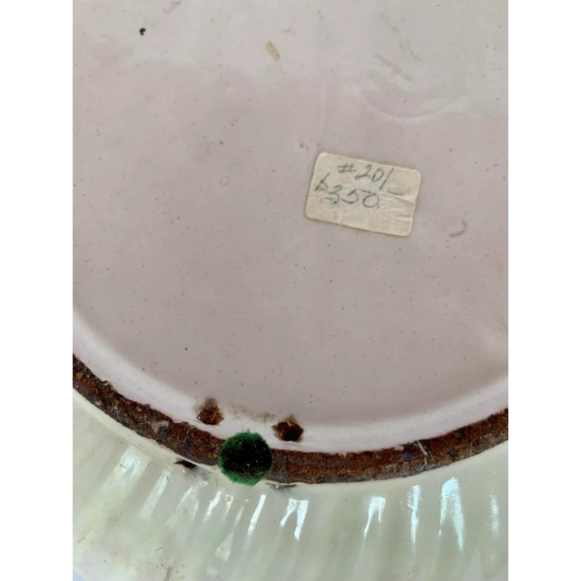 Antique French Hand Painted Pottery Milk Bowl With Rooster Motif For Sale - Image 10 of 12