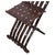 Islamic Antique Moorish Folding Chair with Mother-of-Pearl Inlay, Middle Eastern For Sale - Image 3 of 15