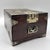 Antique Chinese Hardwood Vanity Box A beautifully crafted antique Chinese hardwood vanity box featuring a lift-top mirror,...