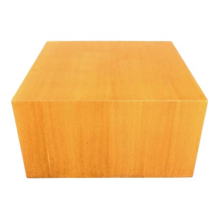 Intrex Furniture Wood Veneer Cube End or Side Table Pedestal Attributed to Paul Mayen For Sale