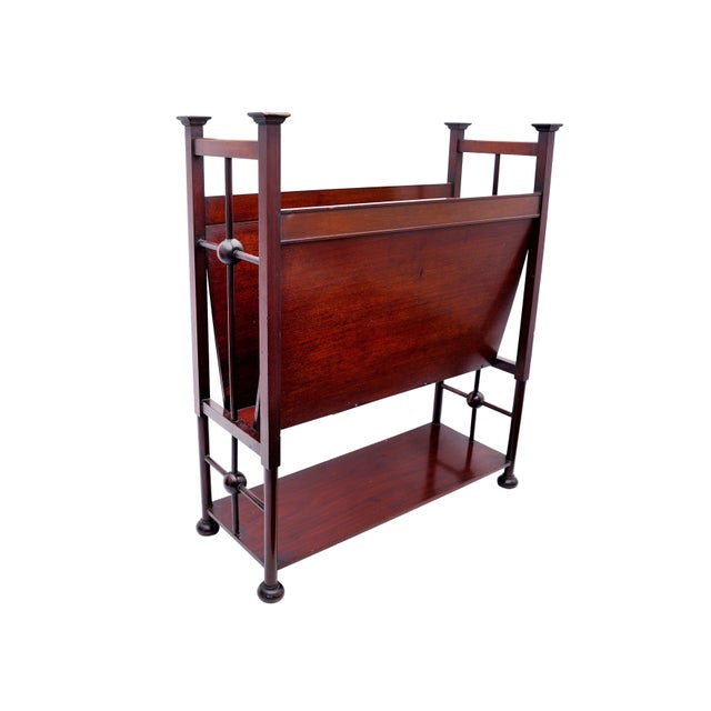 1920s Vintage British Arts and Crafts Magazine Rack from Liberty's of London, 1920s For Sale - Image 5 of 5