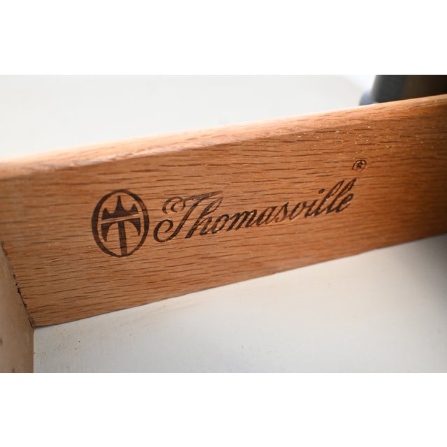 Thomasville Allegro Faux Bamboo Hollywood Regency Black Lacquer 9 Drawer Dresser| Newly Refinished For Sale - Image 17 of 17