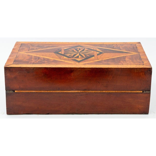 American Marquetry Writing Box, 19th C. For Sale - Image 9 of 9
