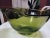 1970s Anchor Hocking Advoco Green Glass Ruffled Edge Bowl For Sale - Image 9 of 9