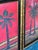 Vintage Pair of Large Tropical Palm Tree Prints in Faux Bamboo Gold Frames For Sale In Orlando - Image 6 of 16