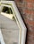 Late 20th Century 1980’s White Lacquered Faux Bamboo & Brass Hexagonal Wall Mirror -Newly Painted For Sale - Image 5 of 11
