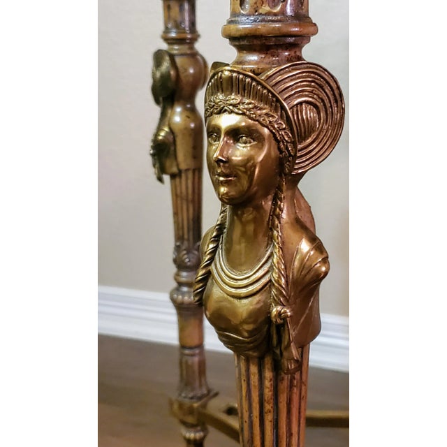 French Gilt Bronze Table After Adam Weisweiler For Sale - Image 11 of 12