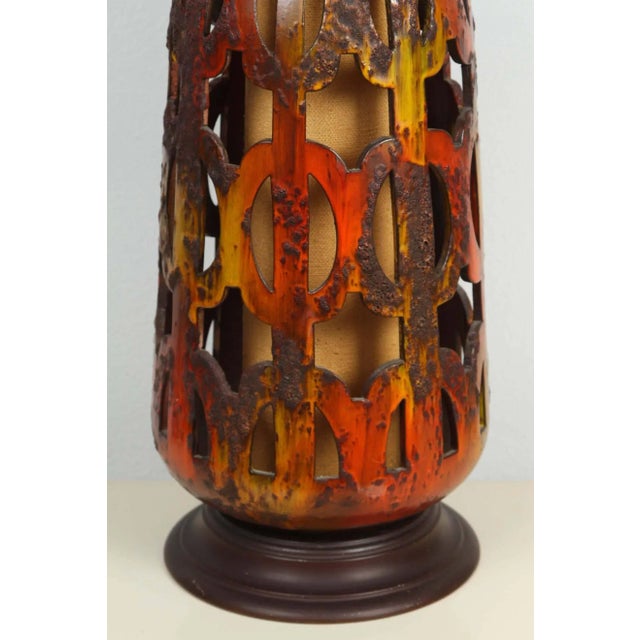 1960s Large Ceramic Lamps - A Pair For Sale - Image 5 of 8