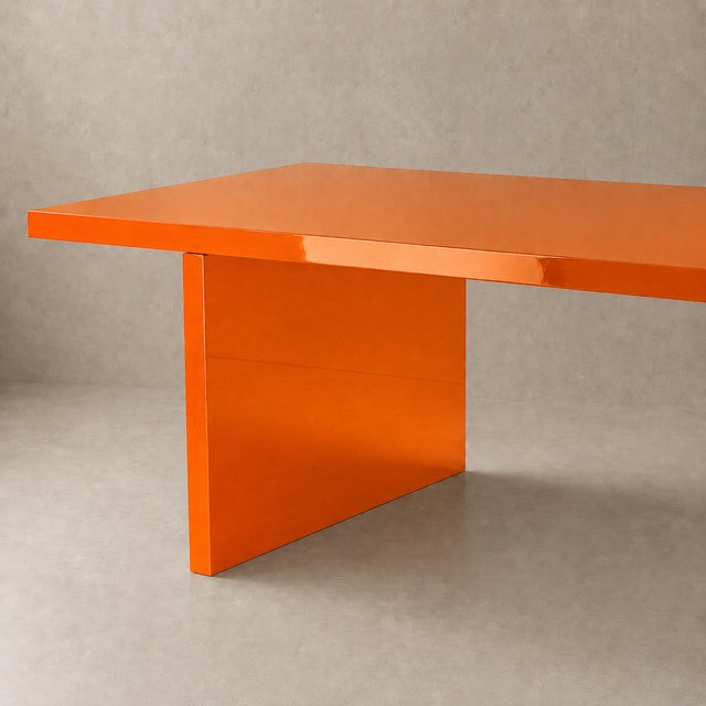 A table with a bold, contemporary character, designed for spaces with a sophisticated, architectural feel. The minimalist...