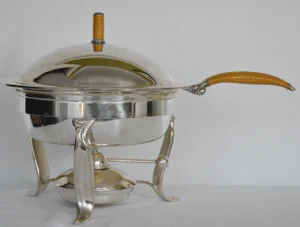 1960s Rogers Bros. International Silver Flair Silverplate Chafing Serving Dish- 5 Pieces