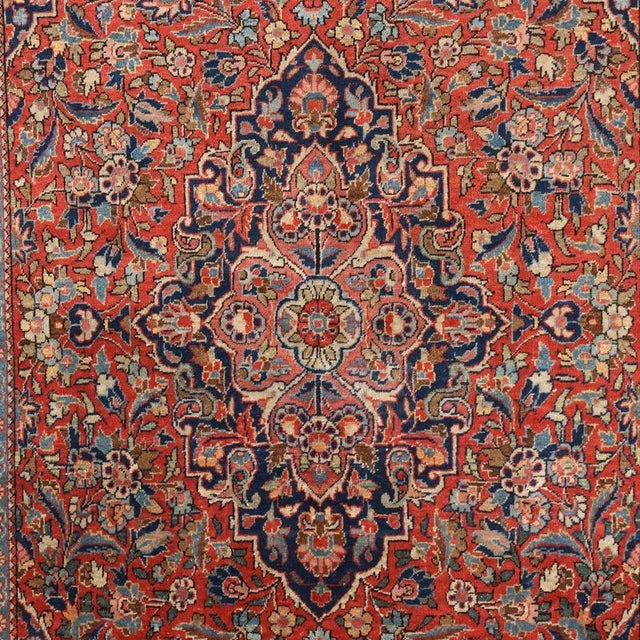 Asian Cotton & Wool Thin Knot Rug For Sale - Image 3 of 8