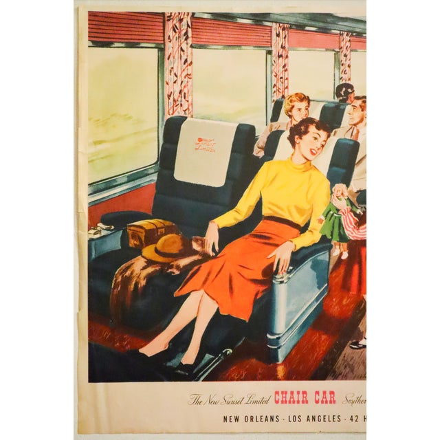 1950 American Transport Poster, 'Southern Pacific Lines (Chair Car)', William Haines Hall For Sale - Image 4 of 5