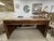 Italian Modern Desk Designed By Sandro Petti. Offered is an large handsome desk with brass trim and three drawers designed...