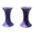 Early 20th Century A Purple Pair - Wardle 1920 English Ceramic 6" Candlestick / Vases For Sale
