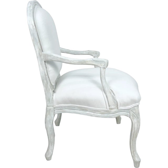 Mid-Century Modern 2 Beautiful Hand Painted Fauteuil Chairs For Sale - Image 3 of 11