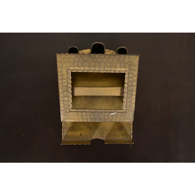 1920s Roycroft Arts & Crafts Brass Finished Hammered Copper Perpetual Desk Calendar Frame For Sale - Image 5 of 13