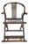 Vintage Chinese Folding Horseshoe-Back Ru Yi Medallion Motif Folding Armchair For Sale