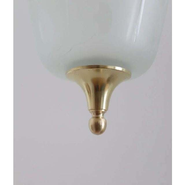 Glass & Brass Chandelier by Luigi Caccia Dominioni, 1970s For Sale - Image 10 of 16