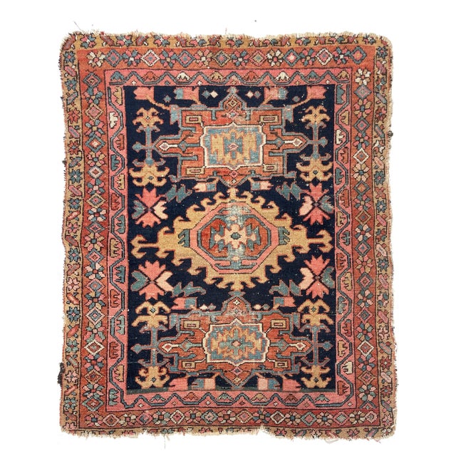 Geometric Floral & Vines Medallions Rug - 3.3 X 4.4 For Sale - Image 4 of 12