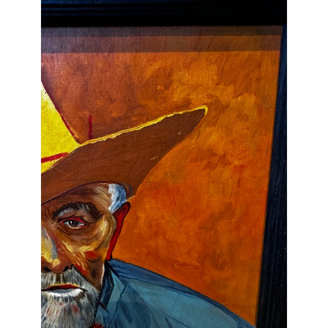 1970s Vincent Van Gogh Style Painting of "Portrait of Patience Escalier"ier" For Sale In Providence - Image 6 of 7