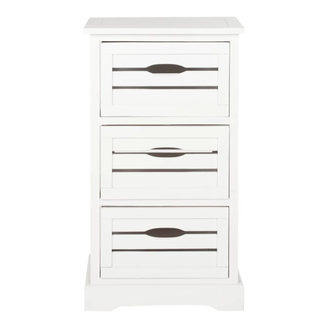 3 Drawer Cabinet in Distressed Cream For Sale