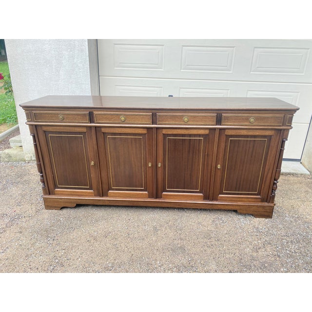 Louis Philippe Style Mahogany Sideboard, 1970s For Sale - Image 11 of 11