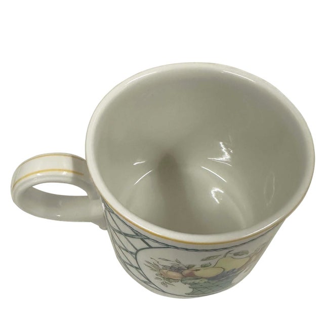 Green Vintage Set of Villeroy and Boch Basket Coffee Cups and Matching Saucers - Set of 8 For Sale - Image 8 of 12