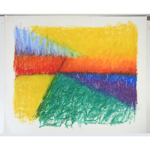 Vintage Abstract Color Block Painting For Sale In Seattle - Image 6 of 6