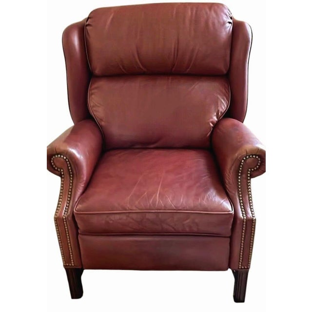 MotionCraft Model 1760 Attorney Full Grain Leather Recliner For Sale - Image 10 of 10