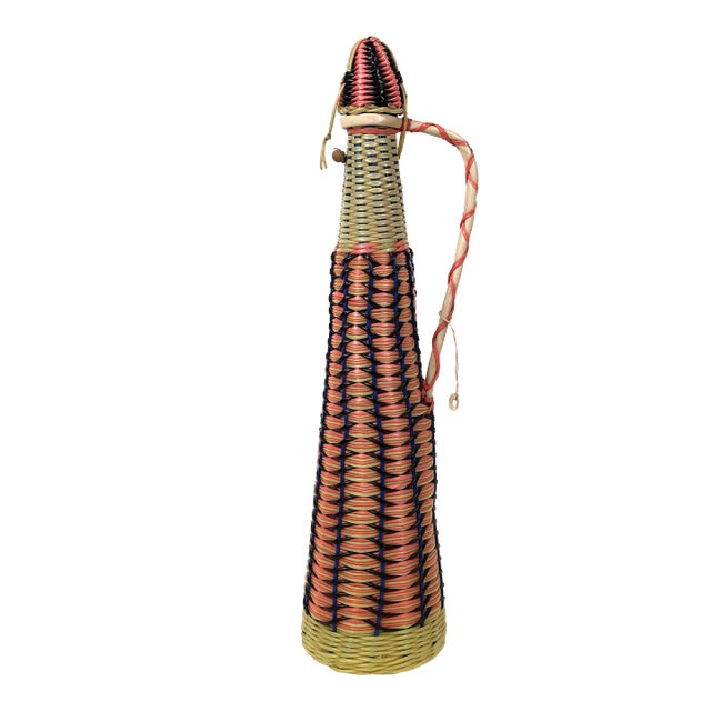 1960's Mid Century Wrapped Spanish Wine Decanter For Sale