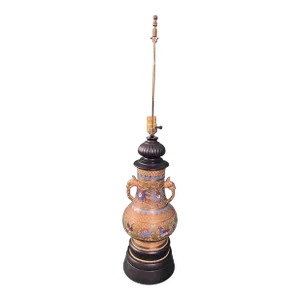 Bronze Champleve Elephant Lamp Japanese