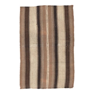 Brown Vintage Small Kilim Rug - 2`9″ X 4`3″ For Sale