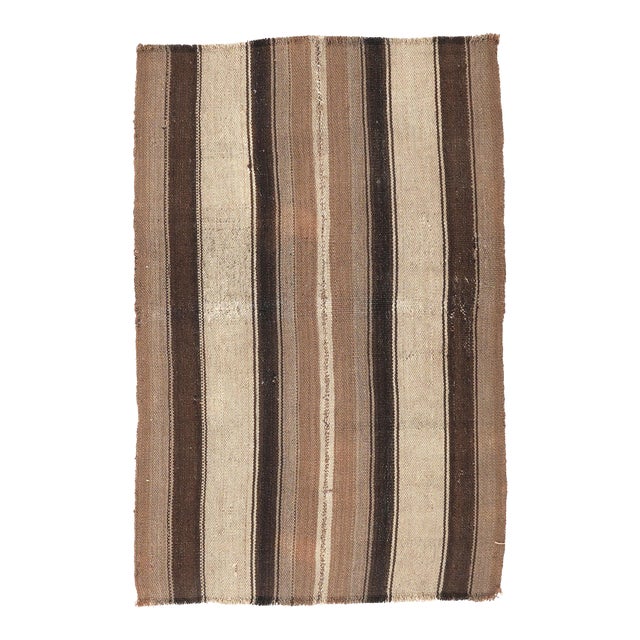 Brown Vintage Small Kilim Rug - 2`9″ X 4`3″ For Sale