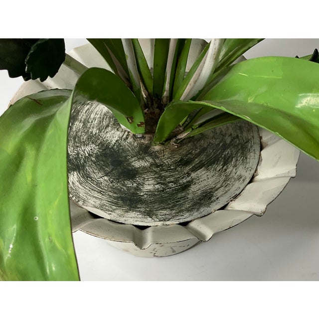 Mid 20th Century Florentia Italian Toile Flowers in a Pot For Sale - Image 10 of 12