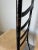 Black 1970s Vintage Italian Gio Ponti-Style High Ladder Back Metal Dining Chairs With Brasset of 6/ Sold For Sale - Image 8 of 12