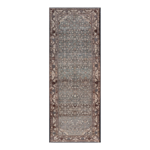 Antique Persian Malayer Runner With All Over Herati Design in Blue and Brown